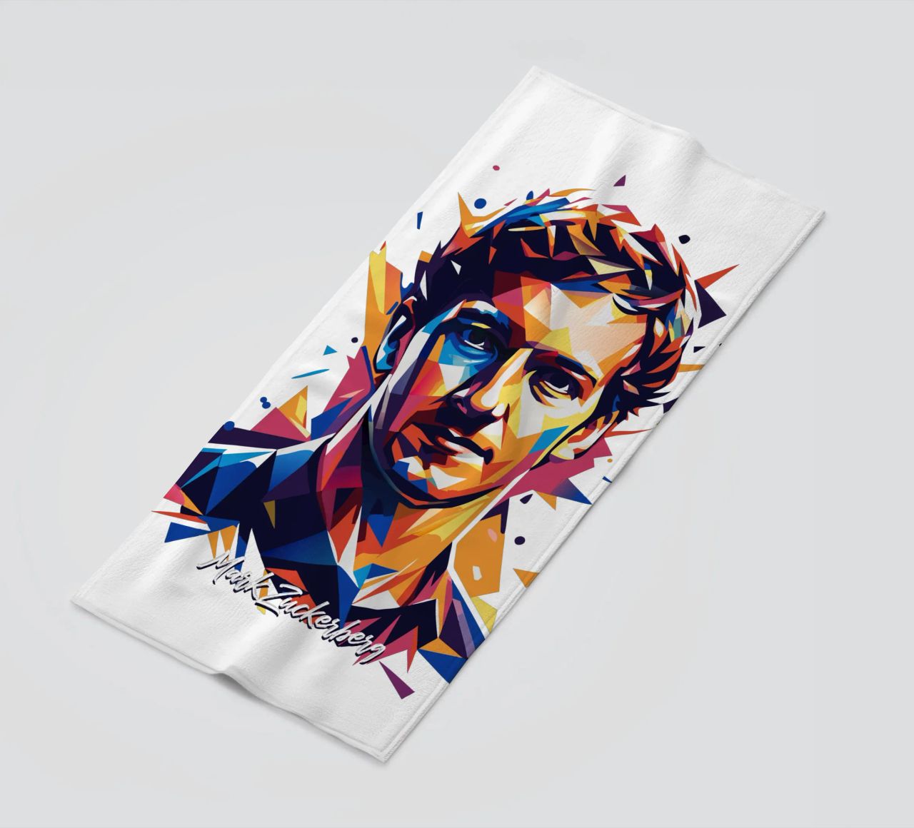 Mark Zuckerberg in WPAP Pop ARt telo mare da vectorartnesia