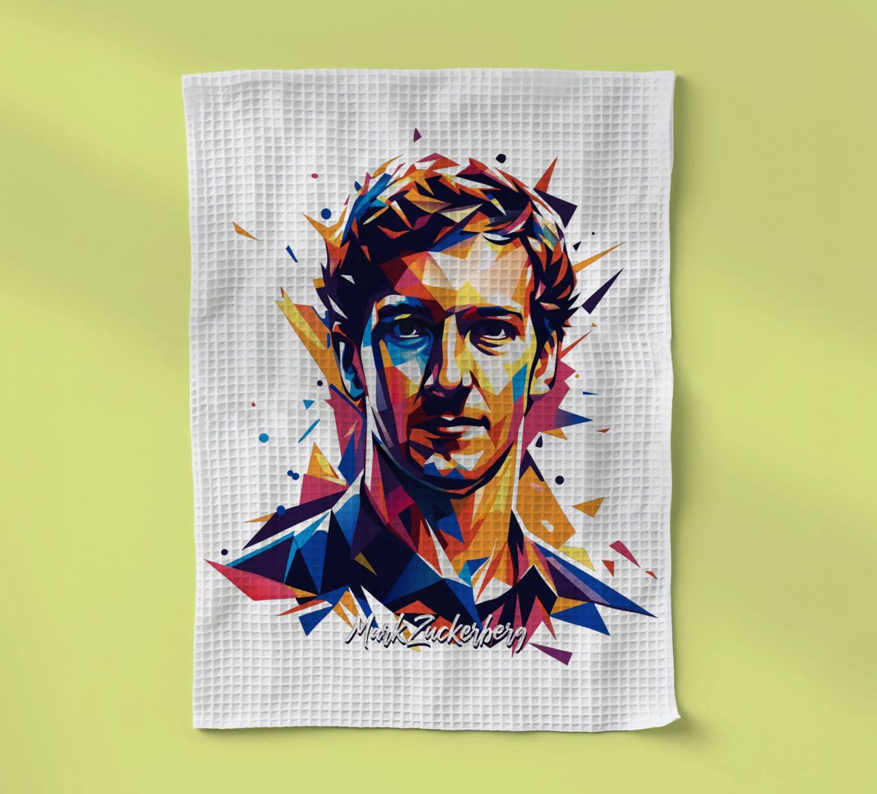 Mark Zuckerberg in WPAP Pop ARt canovaccio da cucina da vectorartnesia