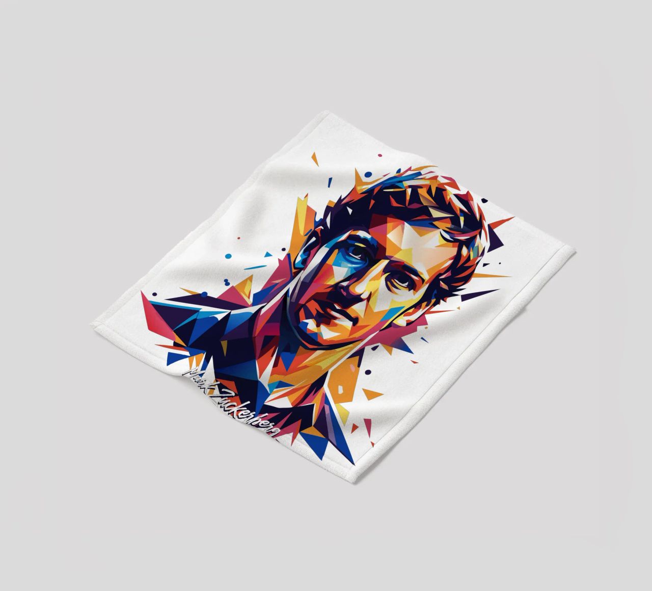 Mark Zuckerberg in WPAP Pop ARt coperta in pile da vectorartnesia