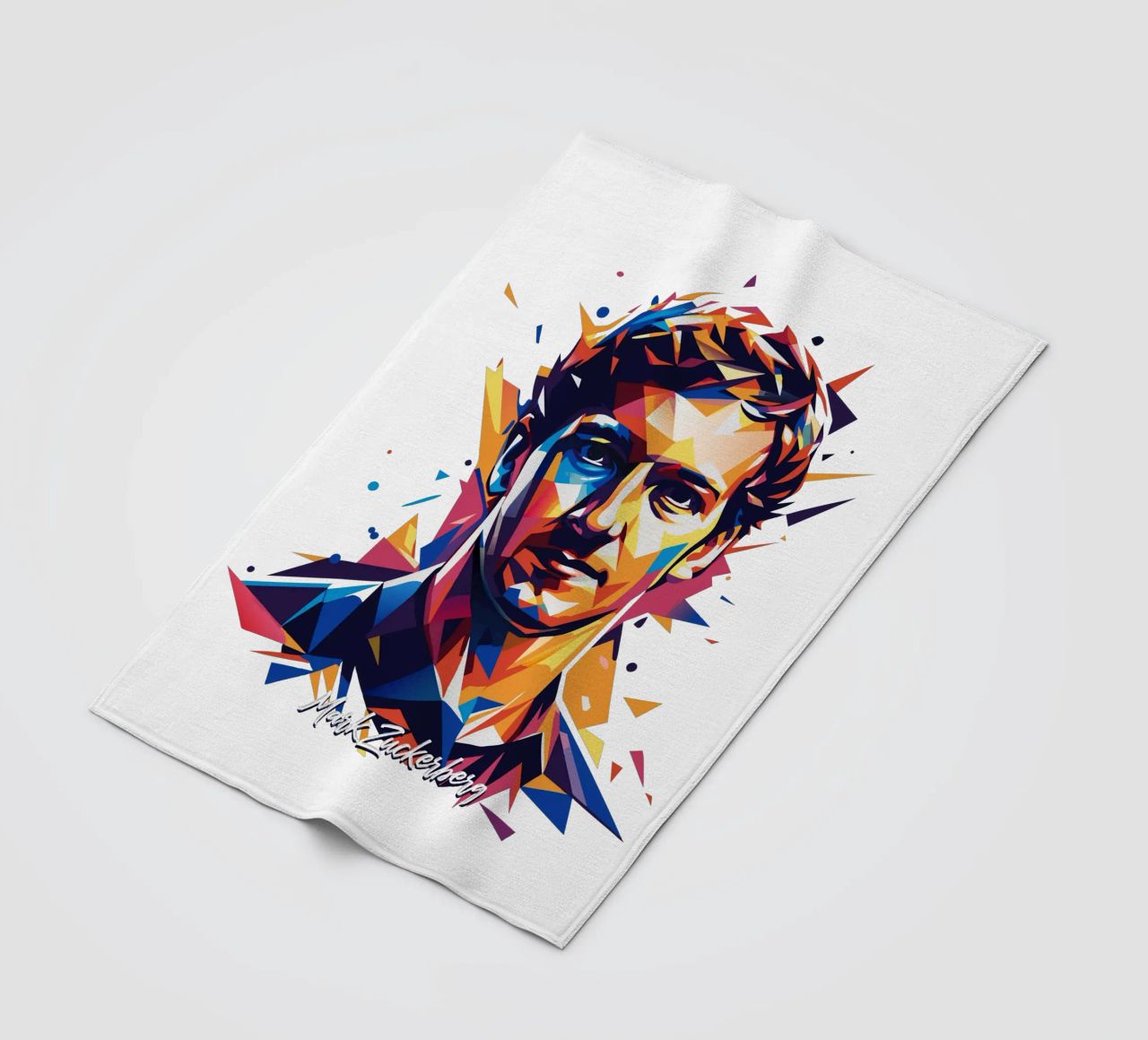Mark Zuckerberg in WPAP Pop ARt coperta in pile da vectorartnesia