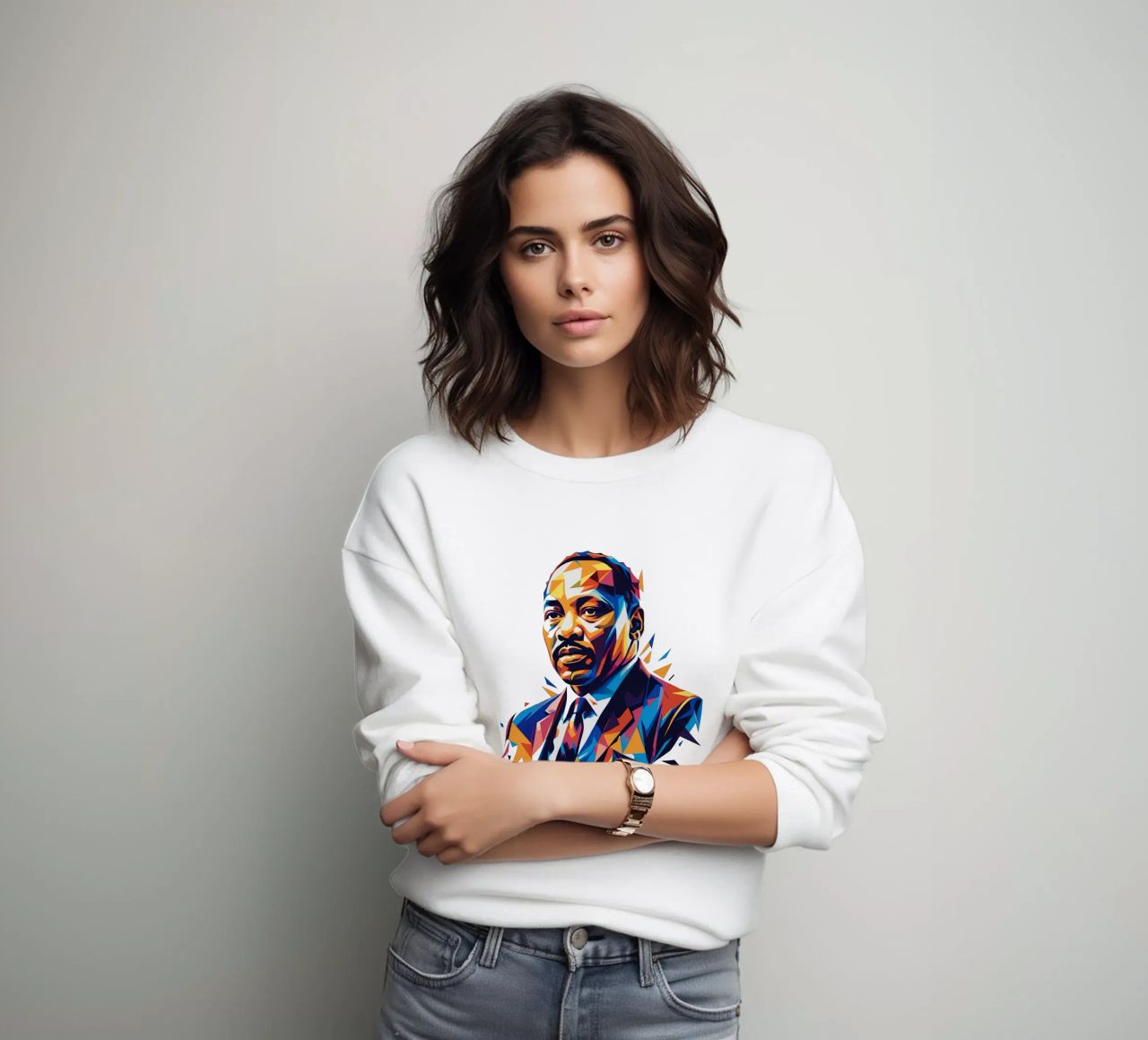 Martin Luther King Jr WPAP Pop Art felpa da vectorartnesia