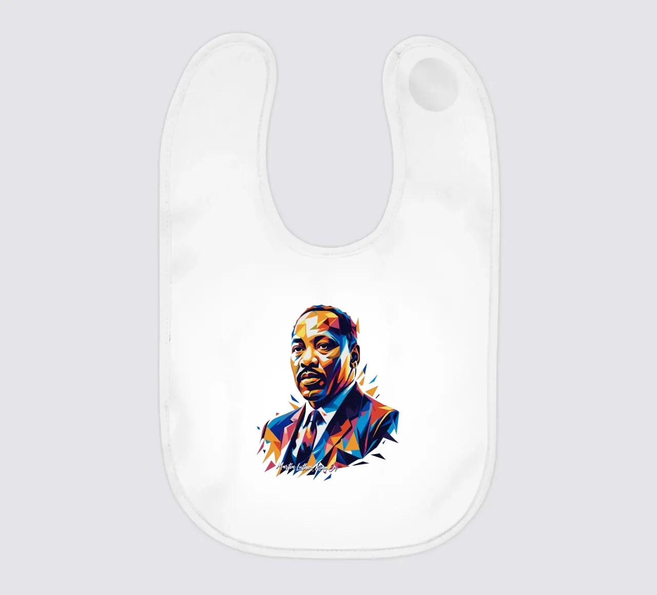 Martin Luther King Jr WPAP Pop Art bavaglino da vectorartnesia