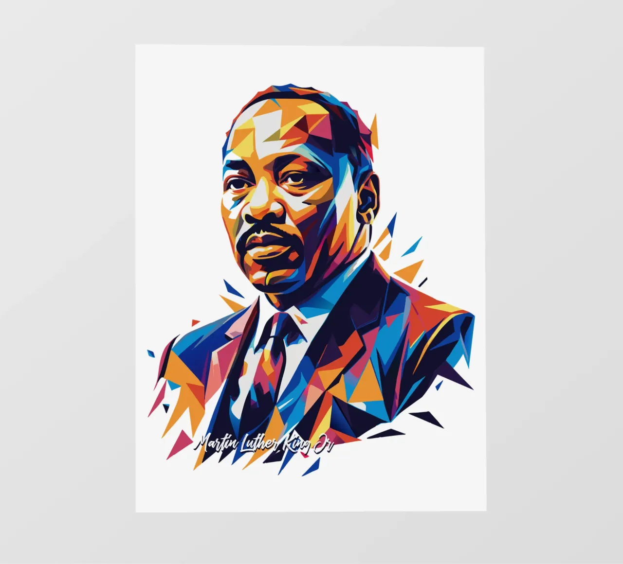 Martin Luther King Jr WPAP Pop Art telo in pvc da vectorartnesia