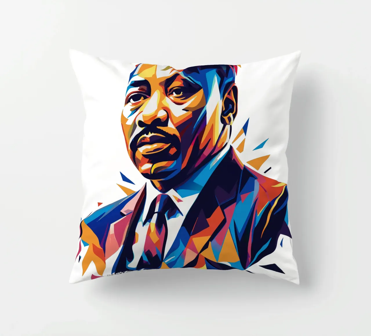 Martin Luther King Jr WPAP Pop Art cuscino da vectorartnesia