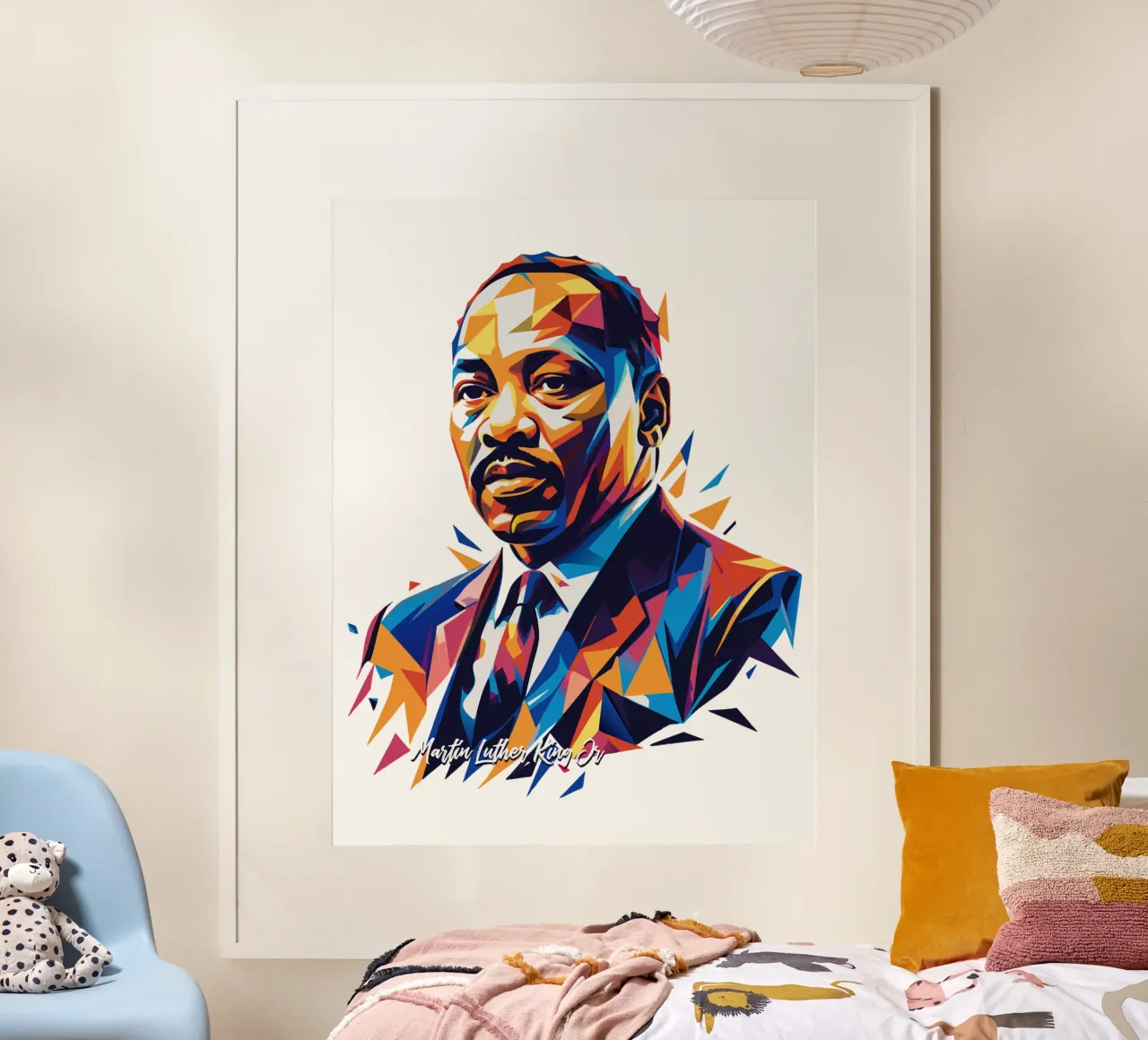 Martin Luther King Jr WPAP Pop Art carta hahnemühle da vectorartnesia
