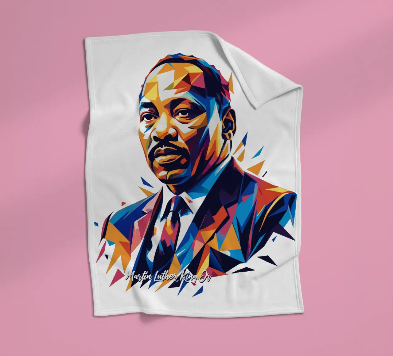 Martin Luther King Jr WPAP Pop Art coperta in pile da vectorartnesia
