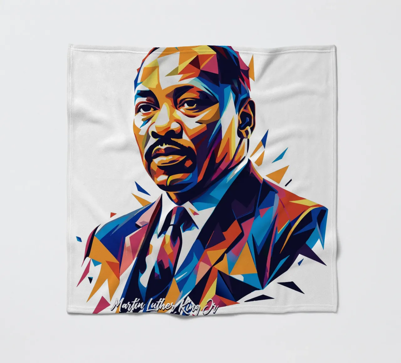 Martin Luther King Jr WPAP Pop Art coperta in pile da vectorartnesia
