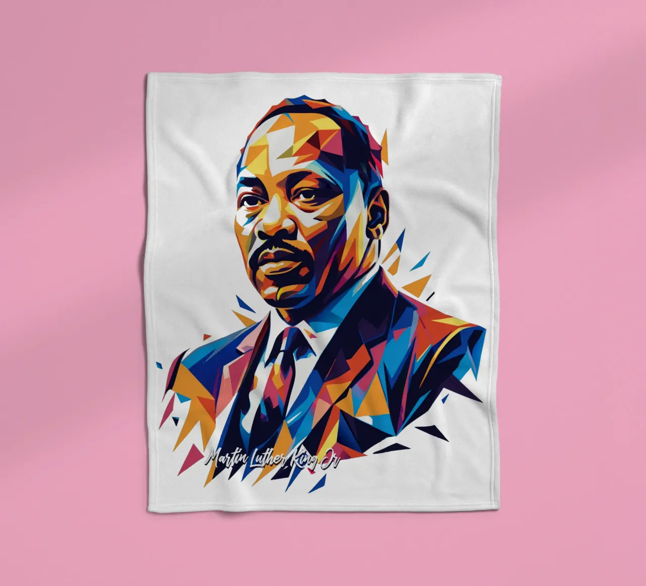 Martin Luther King Jr WPAP Pop Art coperta in pile da vectorartnesia