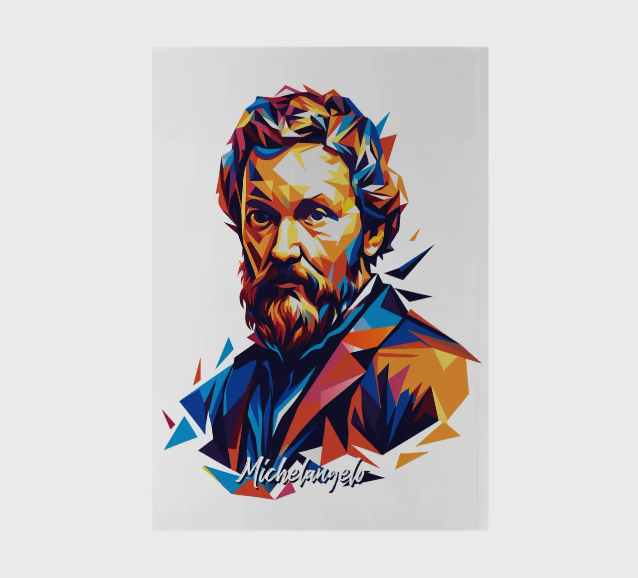 Michelangelo WPAP Pop Art notebook by vectorartnesia