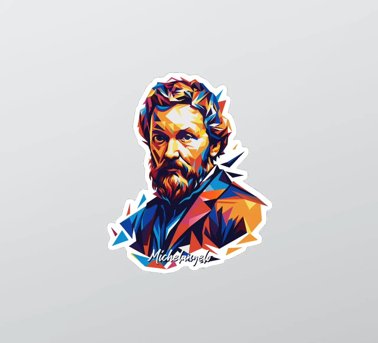 Michelangelo WPAP Pop Art adesivo da vectorartnesia