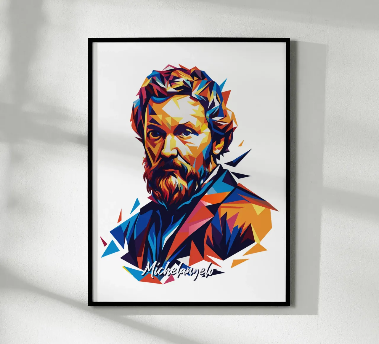Michelangelo WPAP Pop Art carta hahnemühle da vectorartnesia