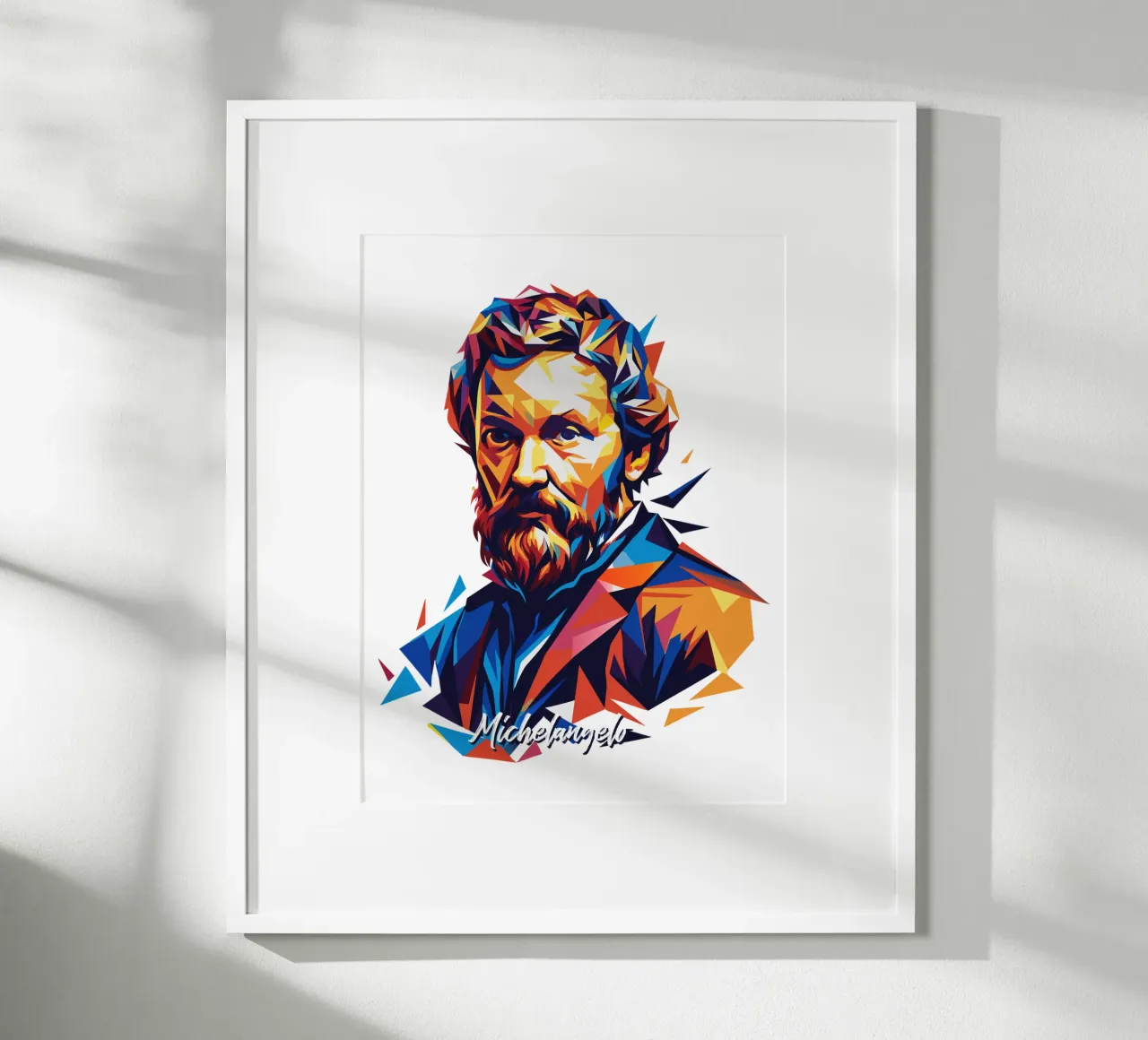 Michelangelo WPAP Pop Art poster da vectorartnesia