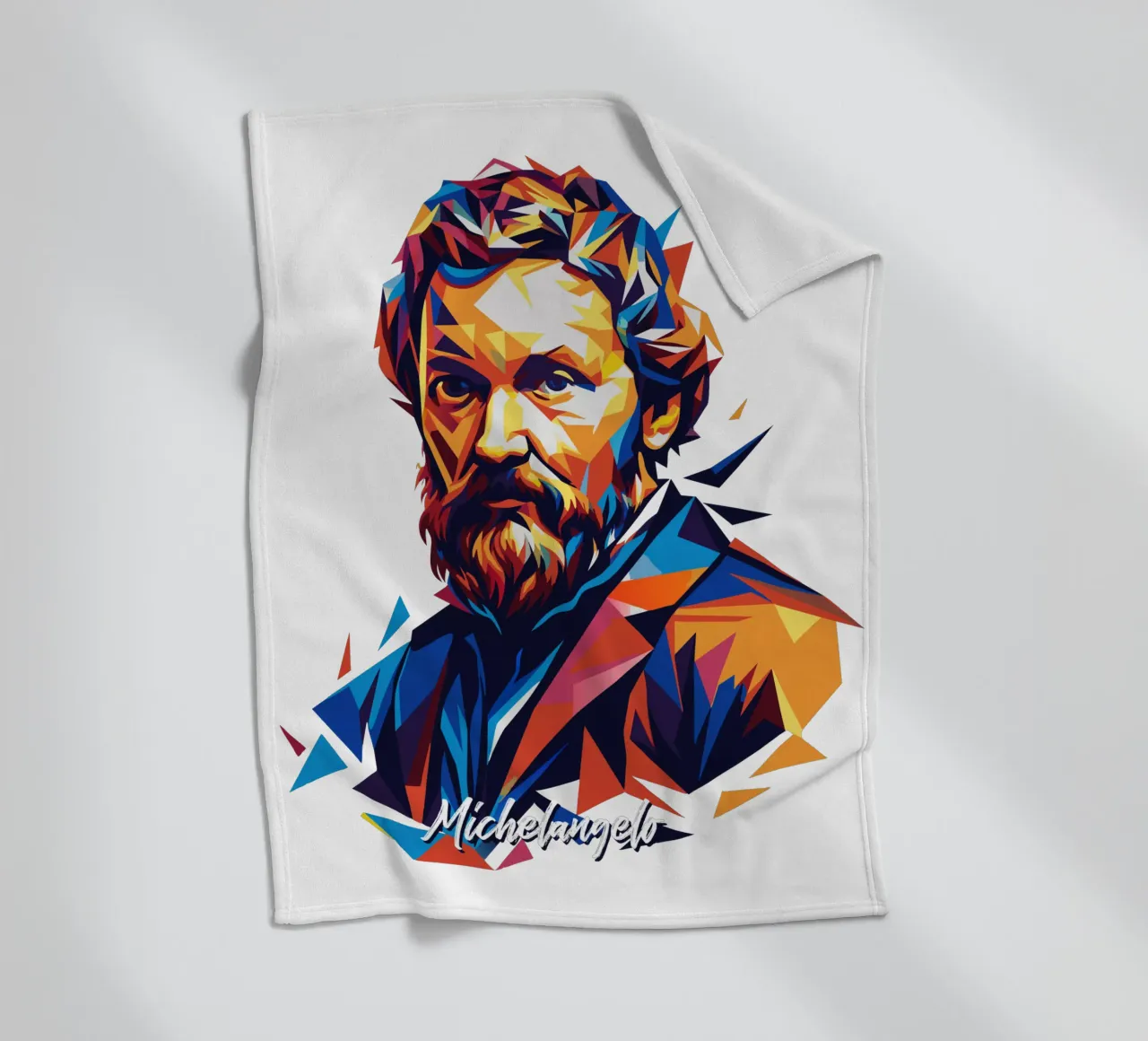 Michelangelo WPAP Pop Art coperta in pile da vectorartnesia