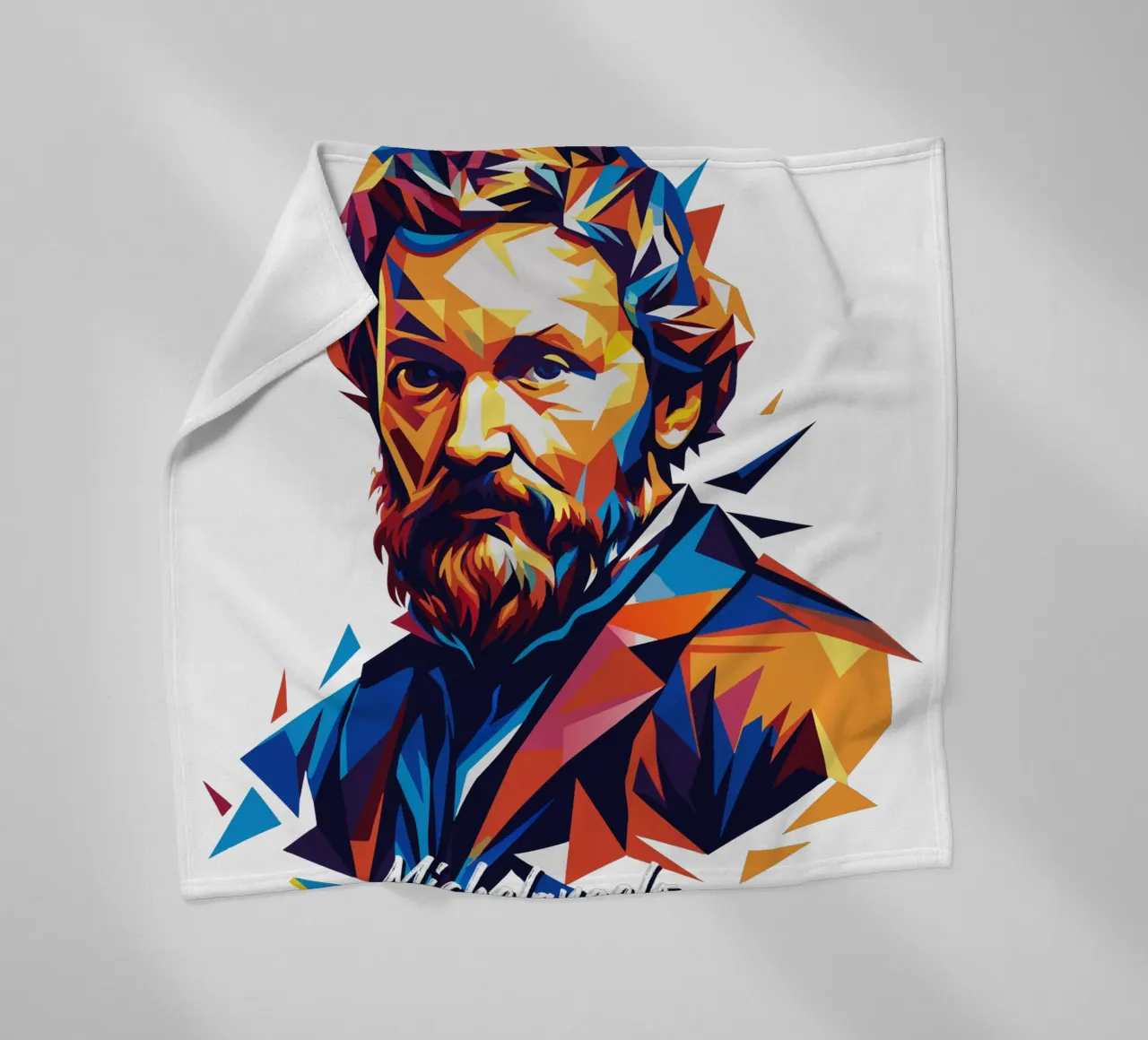 Michelangelo WPAP Pop Art coperta in pile da vectorartnesia
