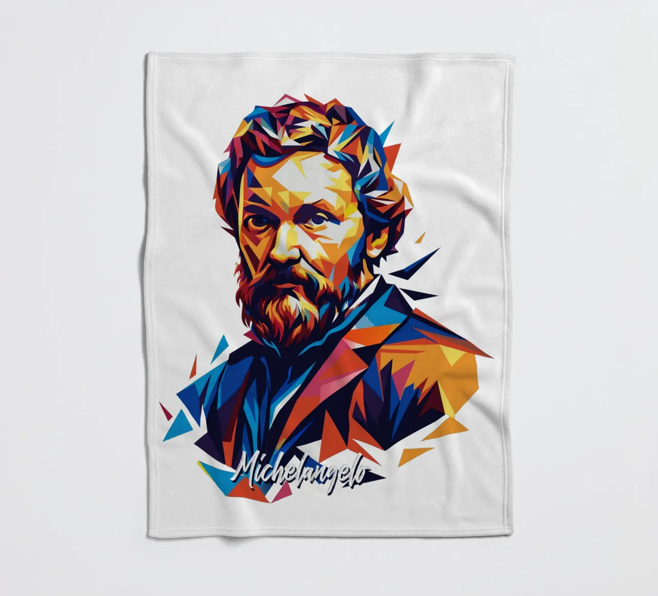 Michelangelo WPAP Pop Art coperta in pile da vectorartnesia