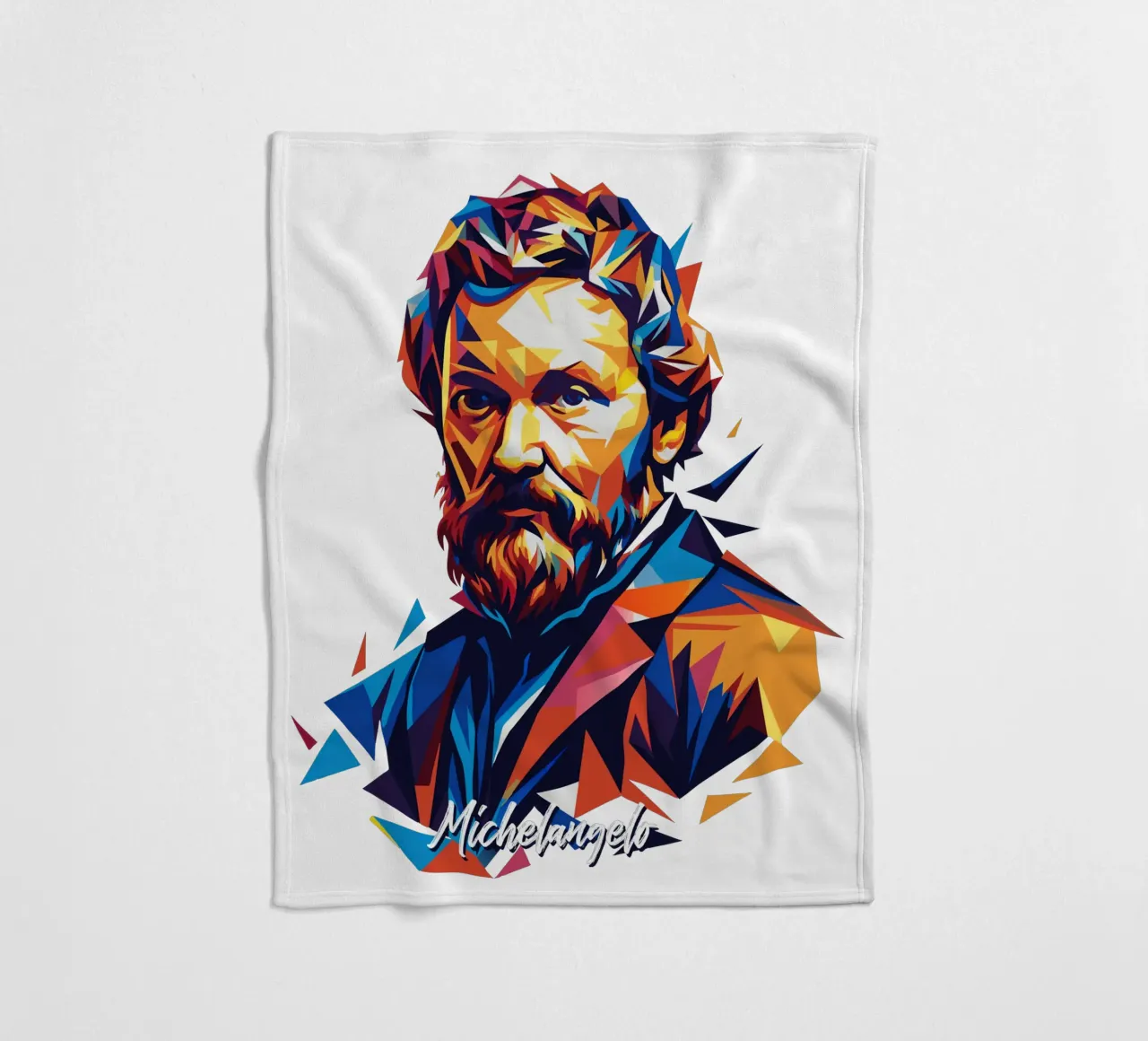 Michelangelo WPAP Pop Art coperta in pile da vectorartnesia