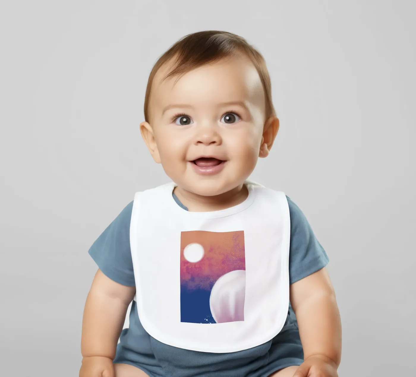 abstract baby slabbetje van by elle arts