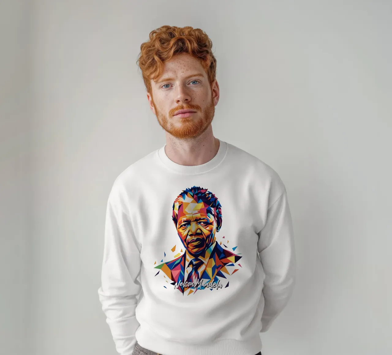 Nelson Mandela WPAP Pop Art sweatshirt by vectorartnesia