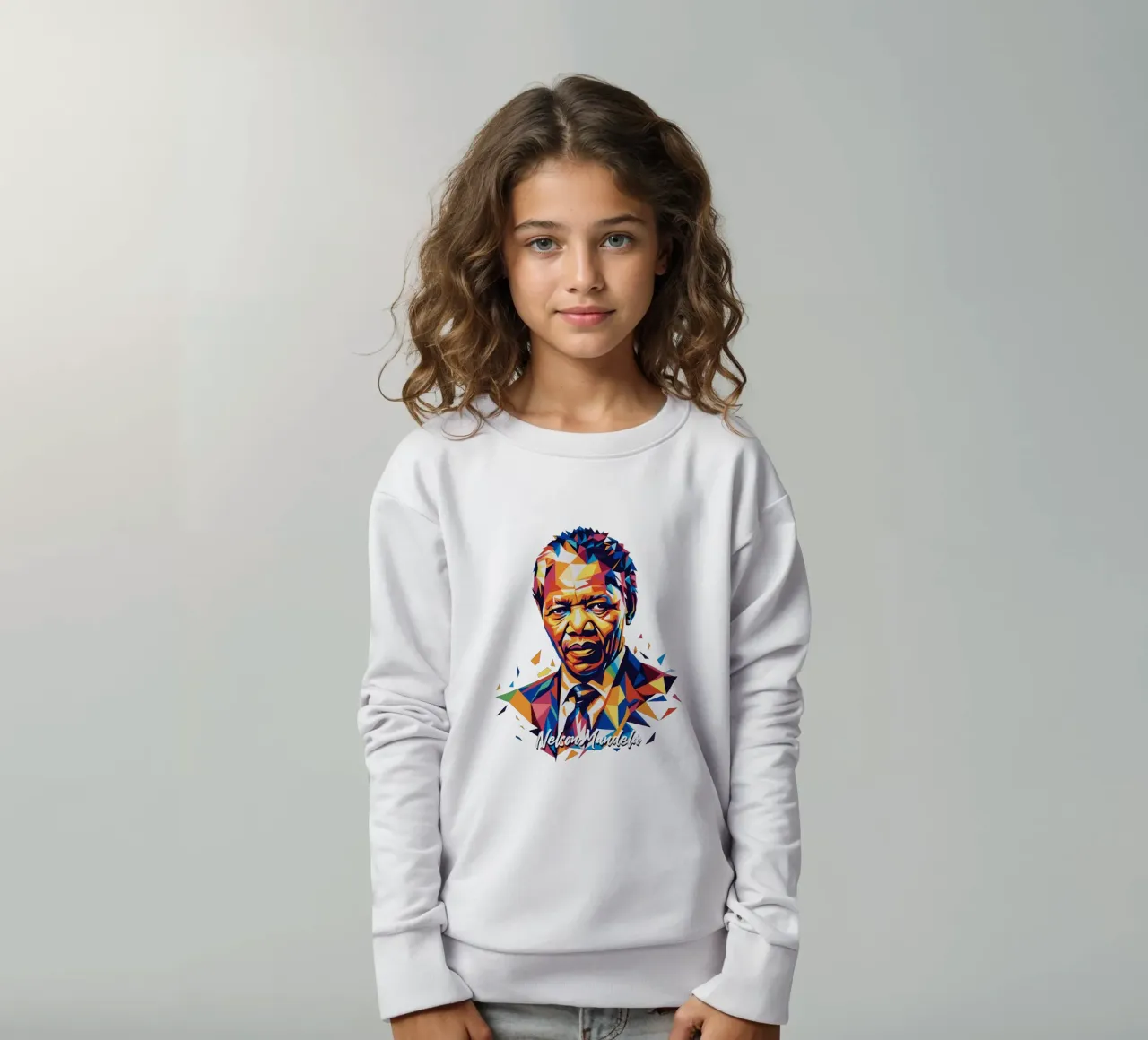 Nelson Mandela WPAP Pop Art felpa bambino da vectorartnesia