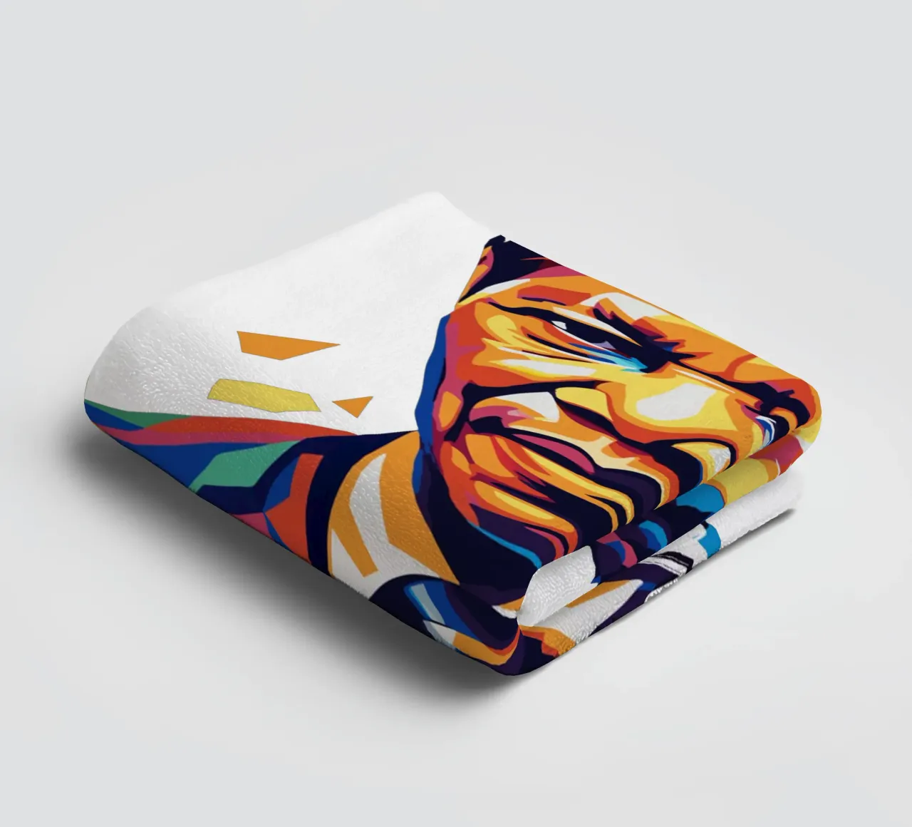 Nelson Mandela WPAP Pop Art towel by vectorartnesia