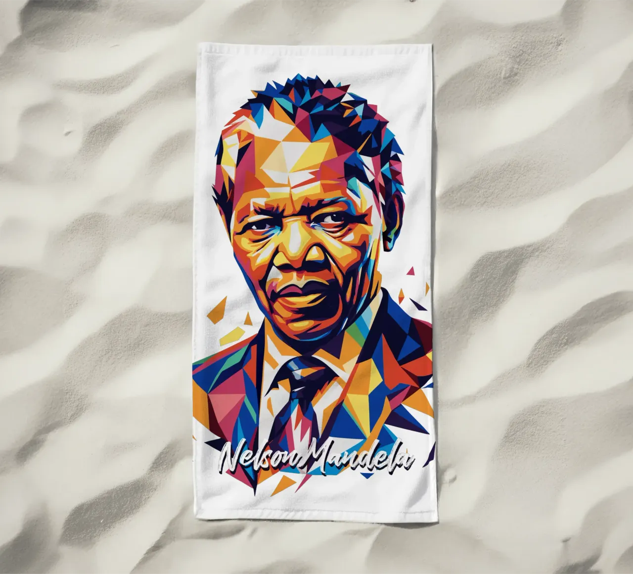 Nelson Mandela WPAP Pop Art telo mare da vectorartnesia