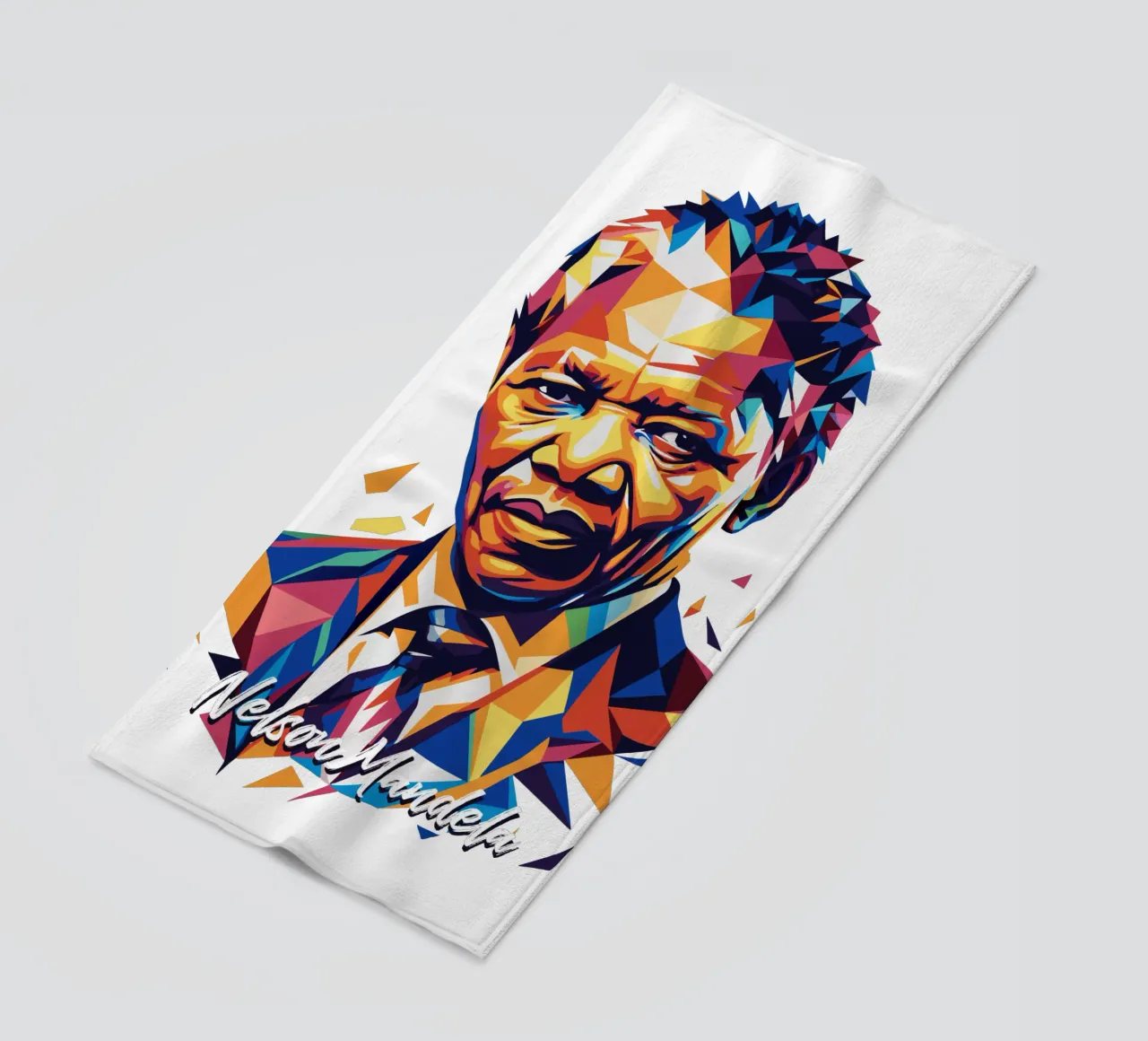 Nelson Mandela WPAP Pop Art telo mare da vectorartnesia