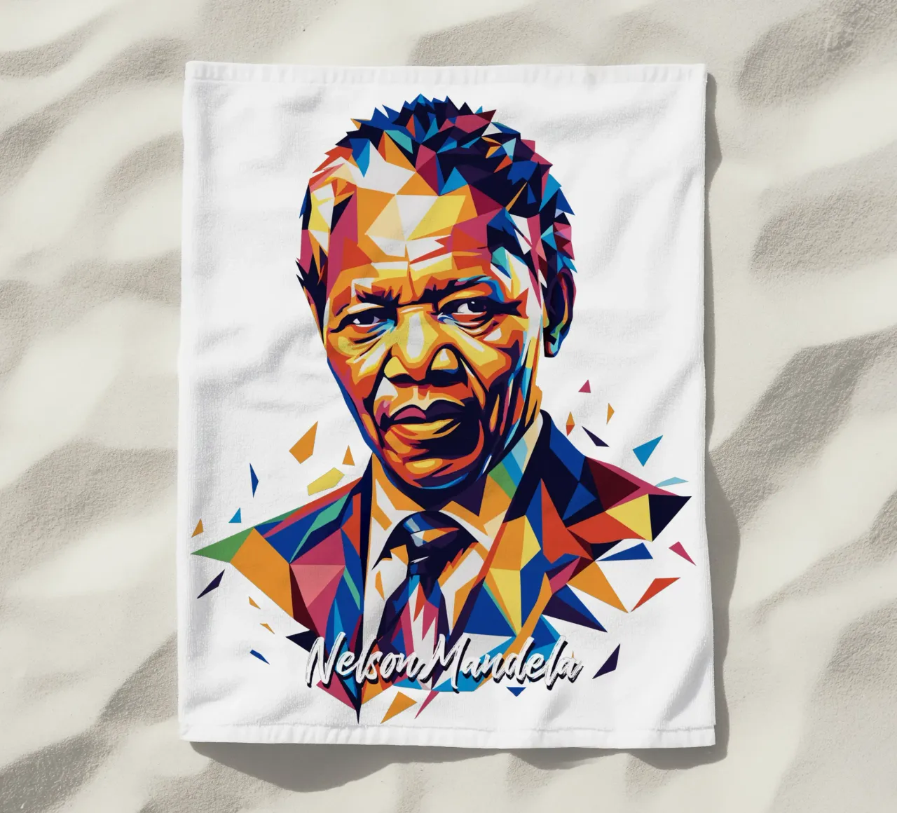 Nelson Mandela WPAP Pop Art telo mare da vectorartnesia