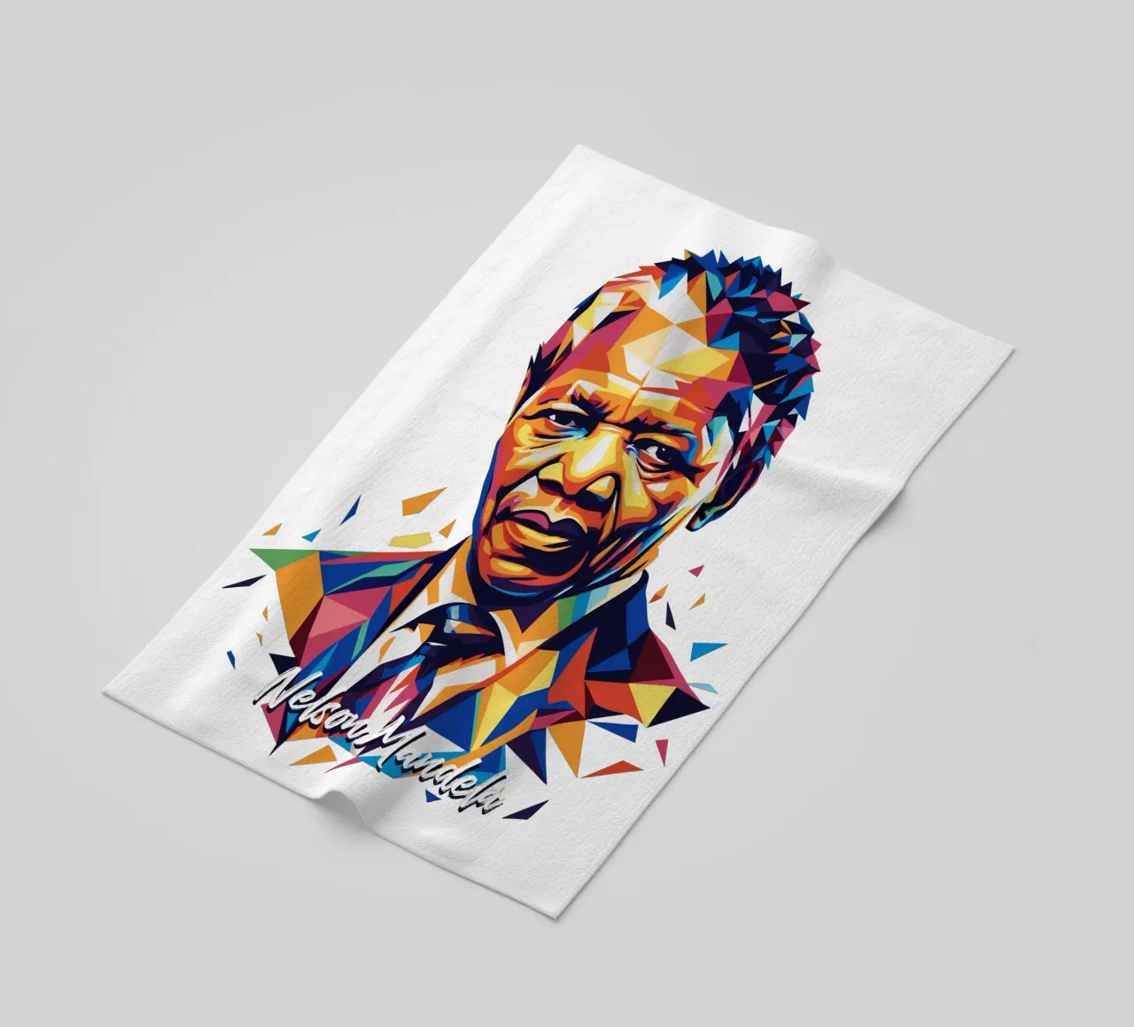 Nelson Mandela WPAP Pop Art telo mare da vectorartnesia