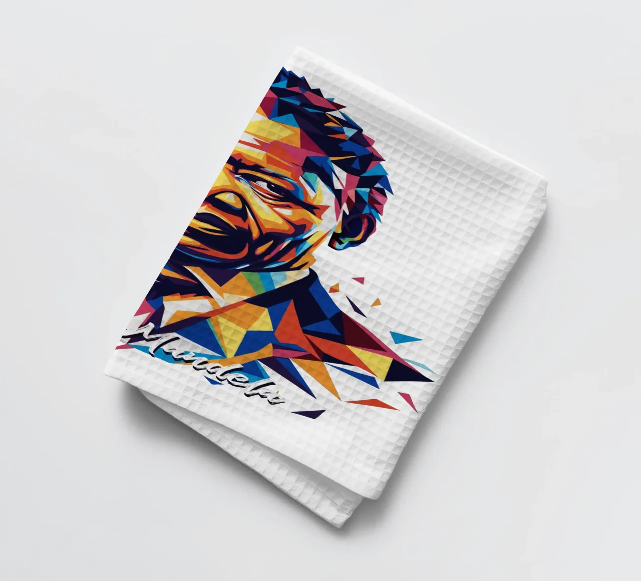 Nelson Mandela WPAP Pop Art torchon de vectorartnesia