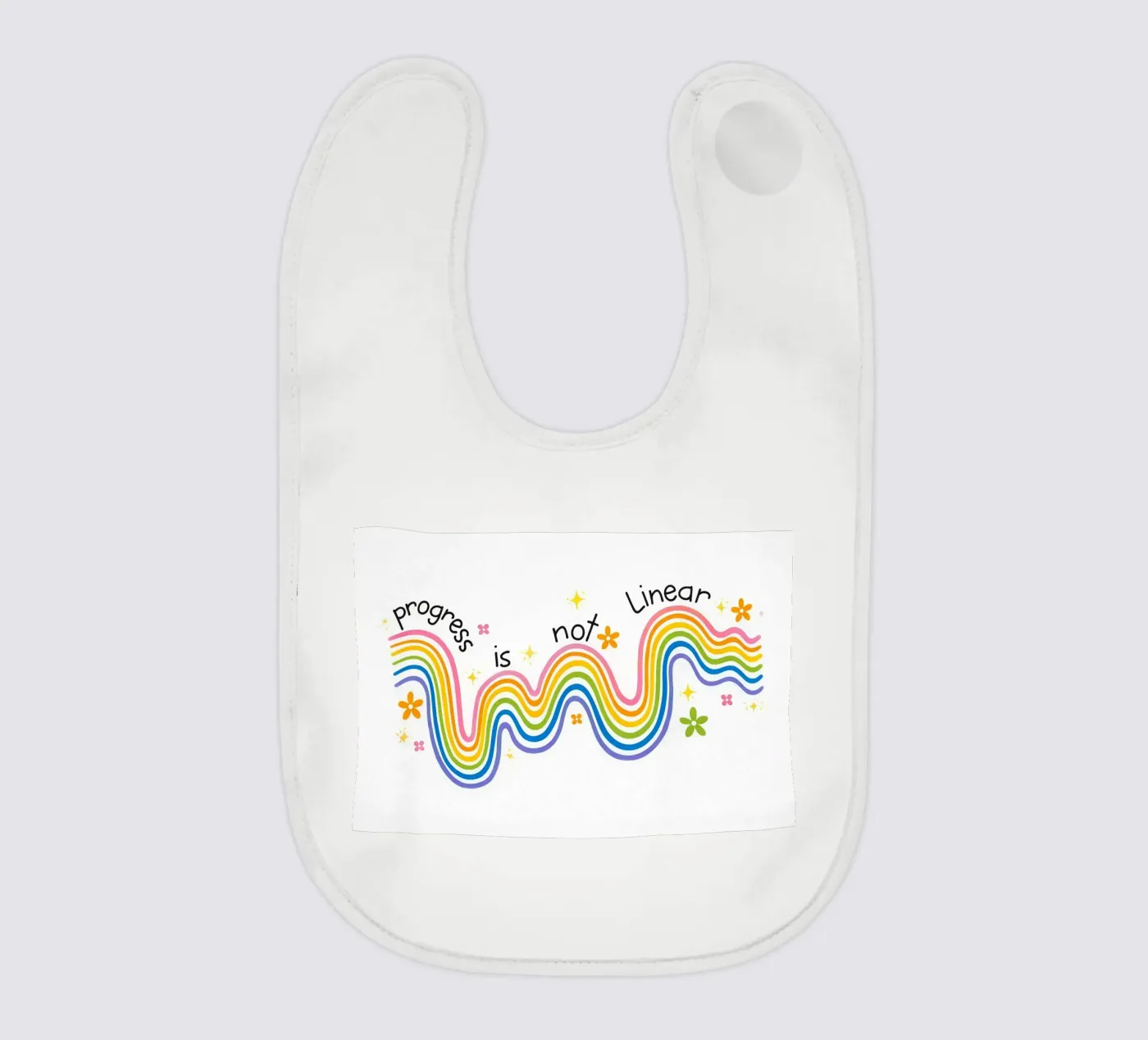 Progress Is Not Linear Rainbow Quotes bavaglino da Jasonheeran