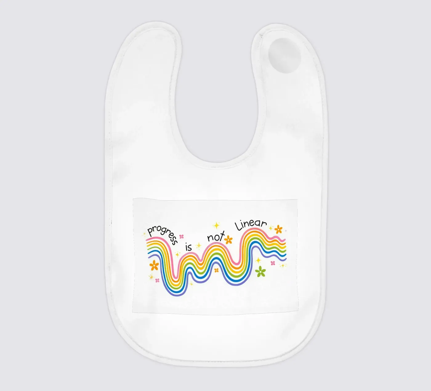 Progress Is Not Linear Rainbow Quotes bavaglino da Jasonheeran