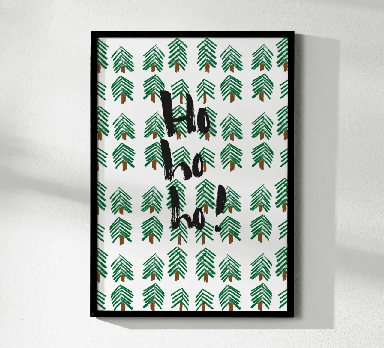 Hohoho poster con telaio in alluminio da Brushmeetspaper