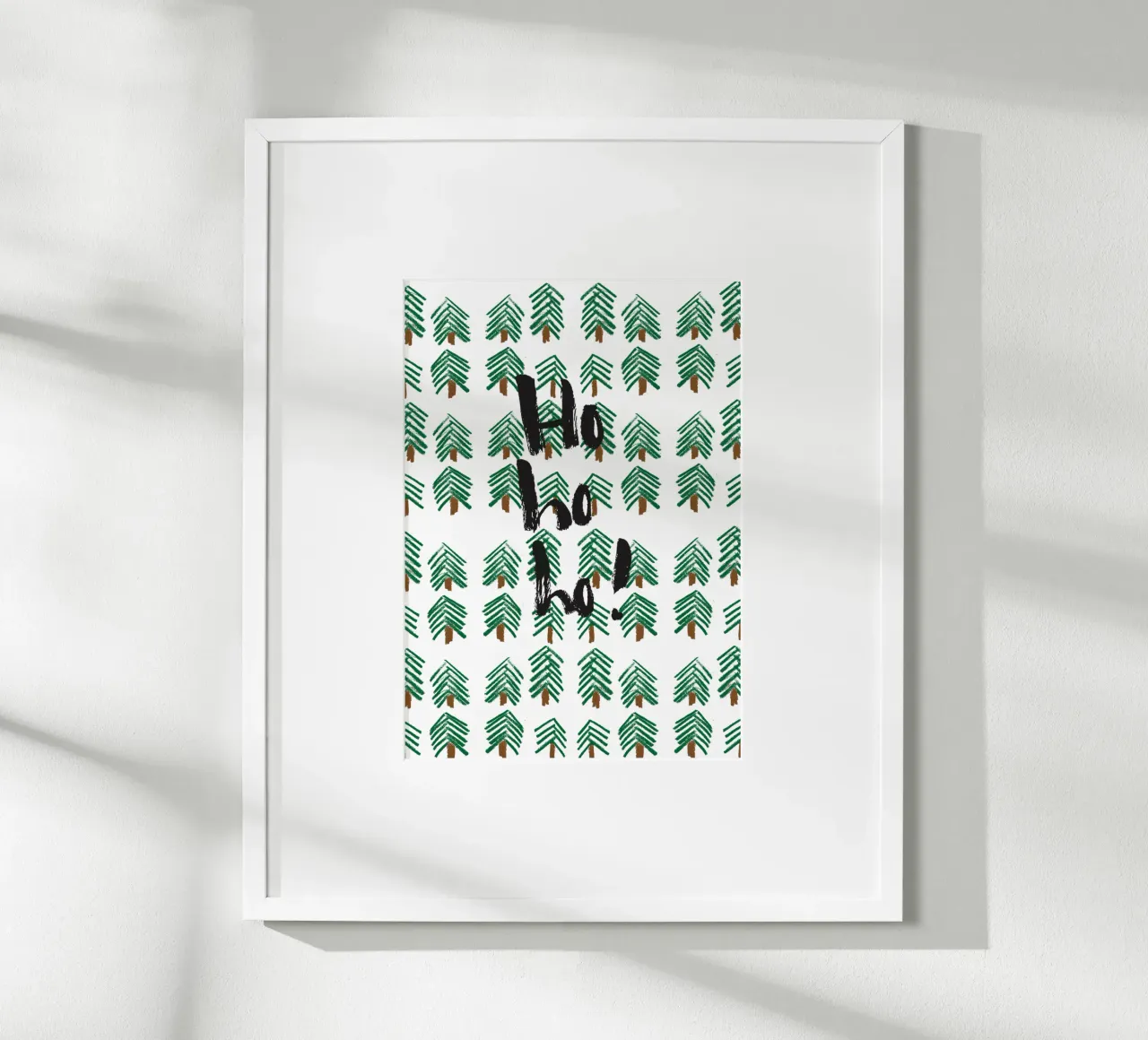 Hohoho poster con telaio in alluminio da Brushmeetspaper