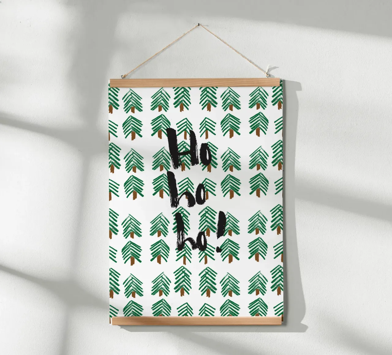 Hohoho poster con telaio in alluminio da Brushmeetspaper