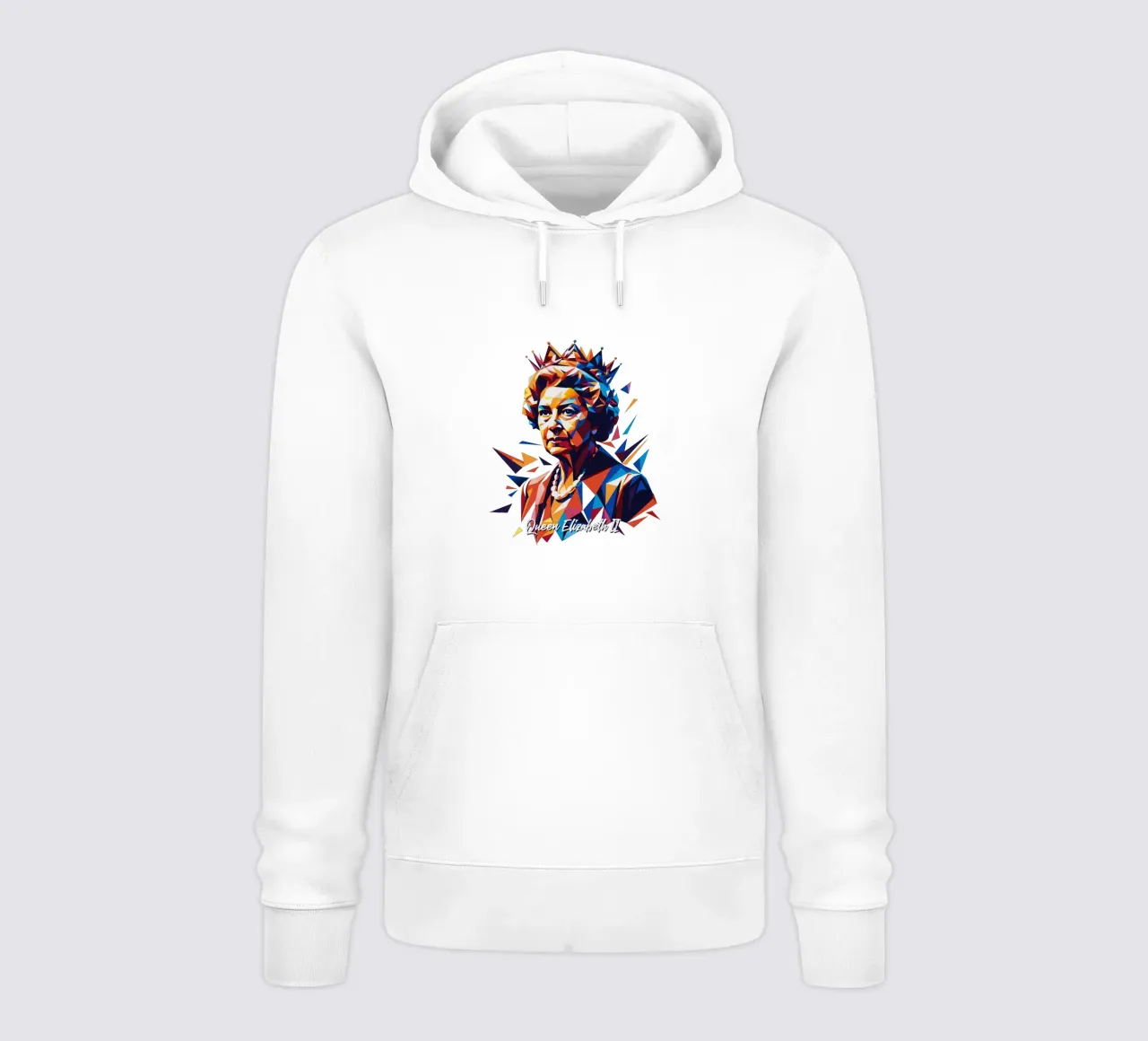 Queen Elizabeth II WPAP Pop Art felpa con cappuccio da vectorartnesia