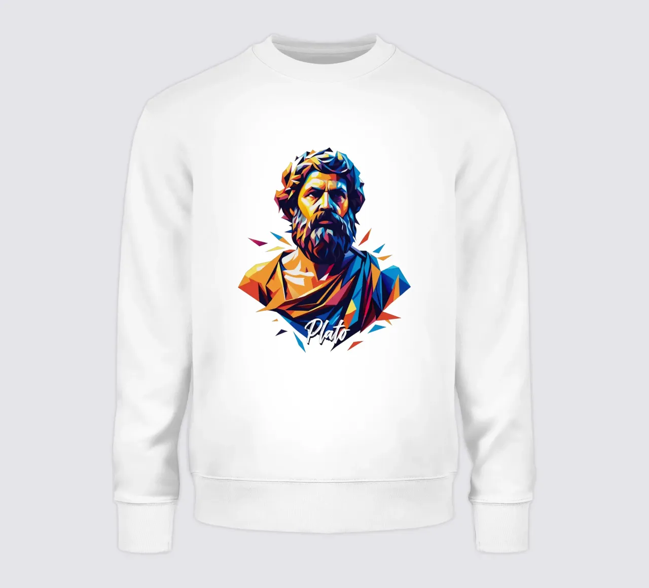 Plato WPAP Pop Art Sweatshirt von vectorartnesia