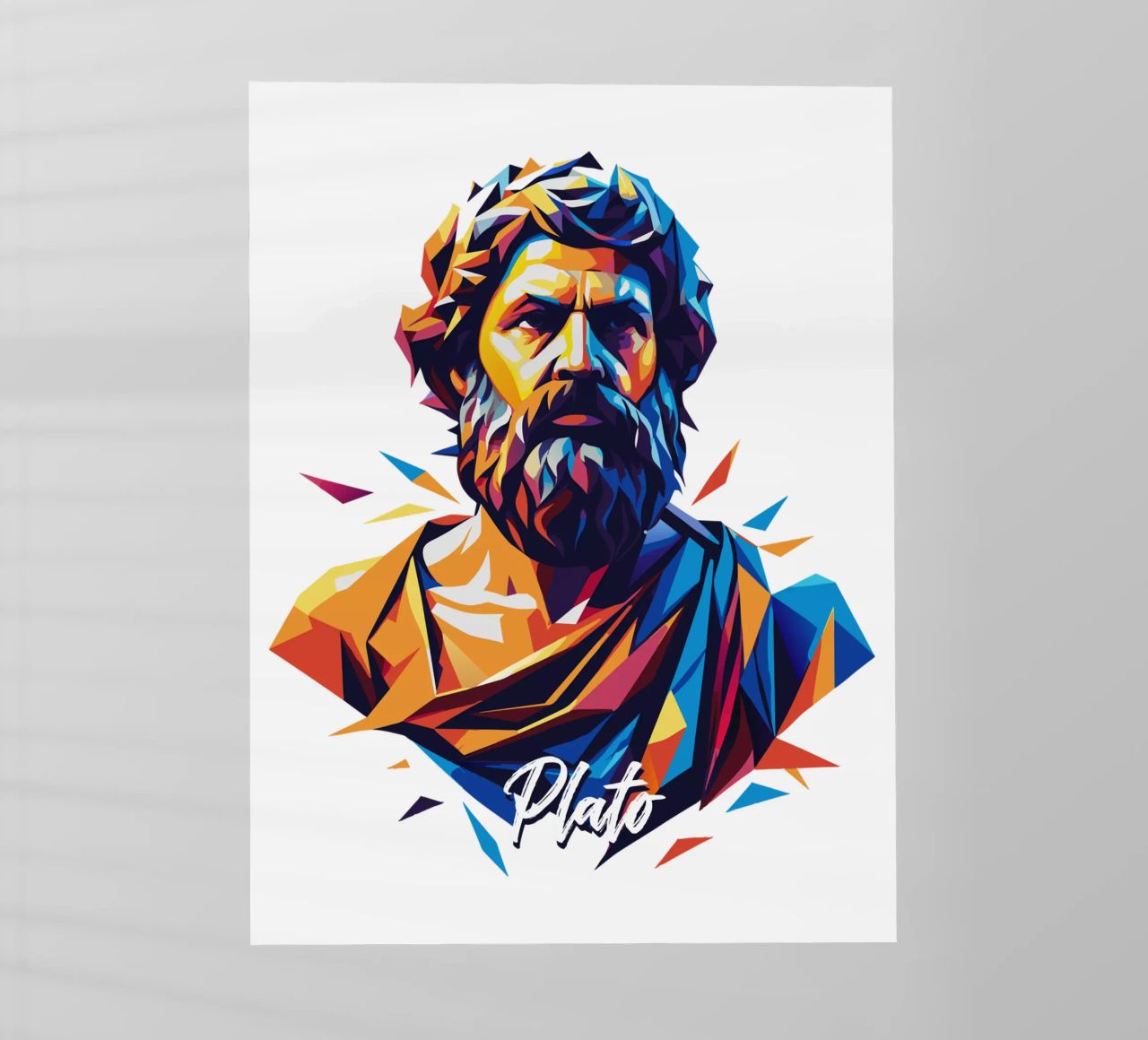 Plato WPAP Pop Art lámina retroiluminada de vectorartnesia