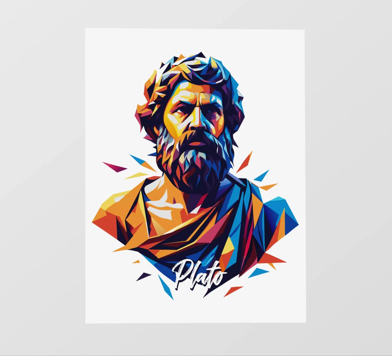 Plato WPAP Pop Art lámina retroiluminada de vectorartnesia