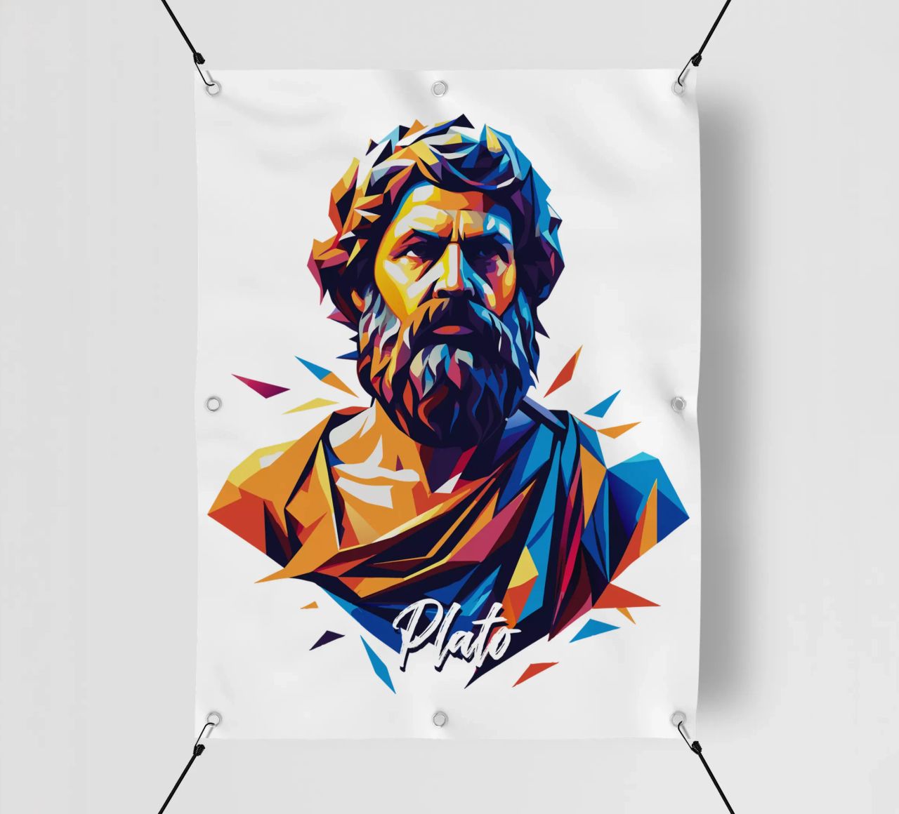 Plato WPAP Pop Art telo in pvc da vectorartnesia