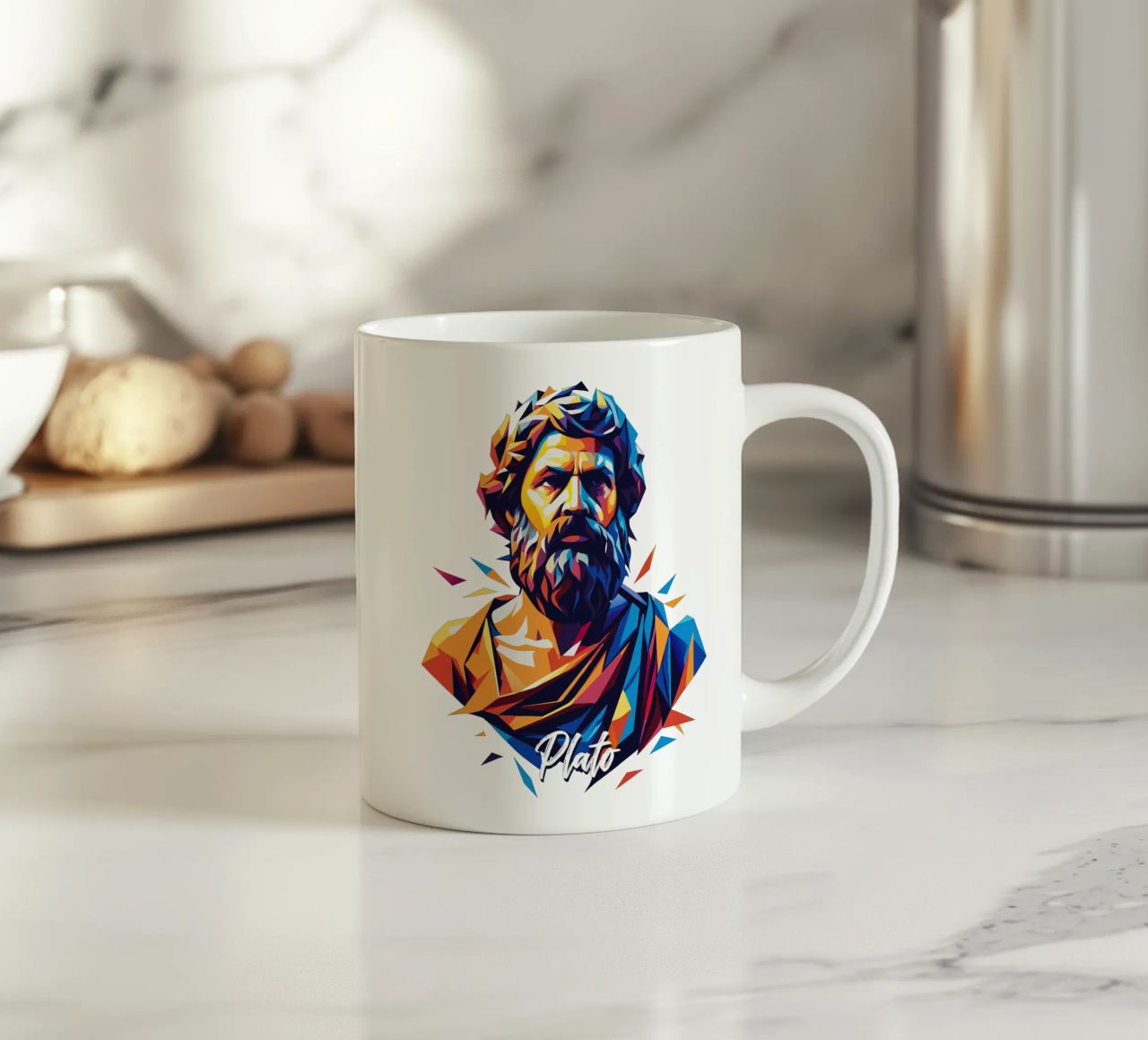 Plato WPAP Pop Art tazza in ceramica da vectorartnesia