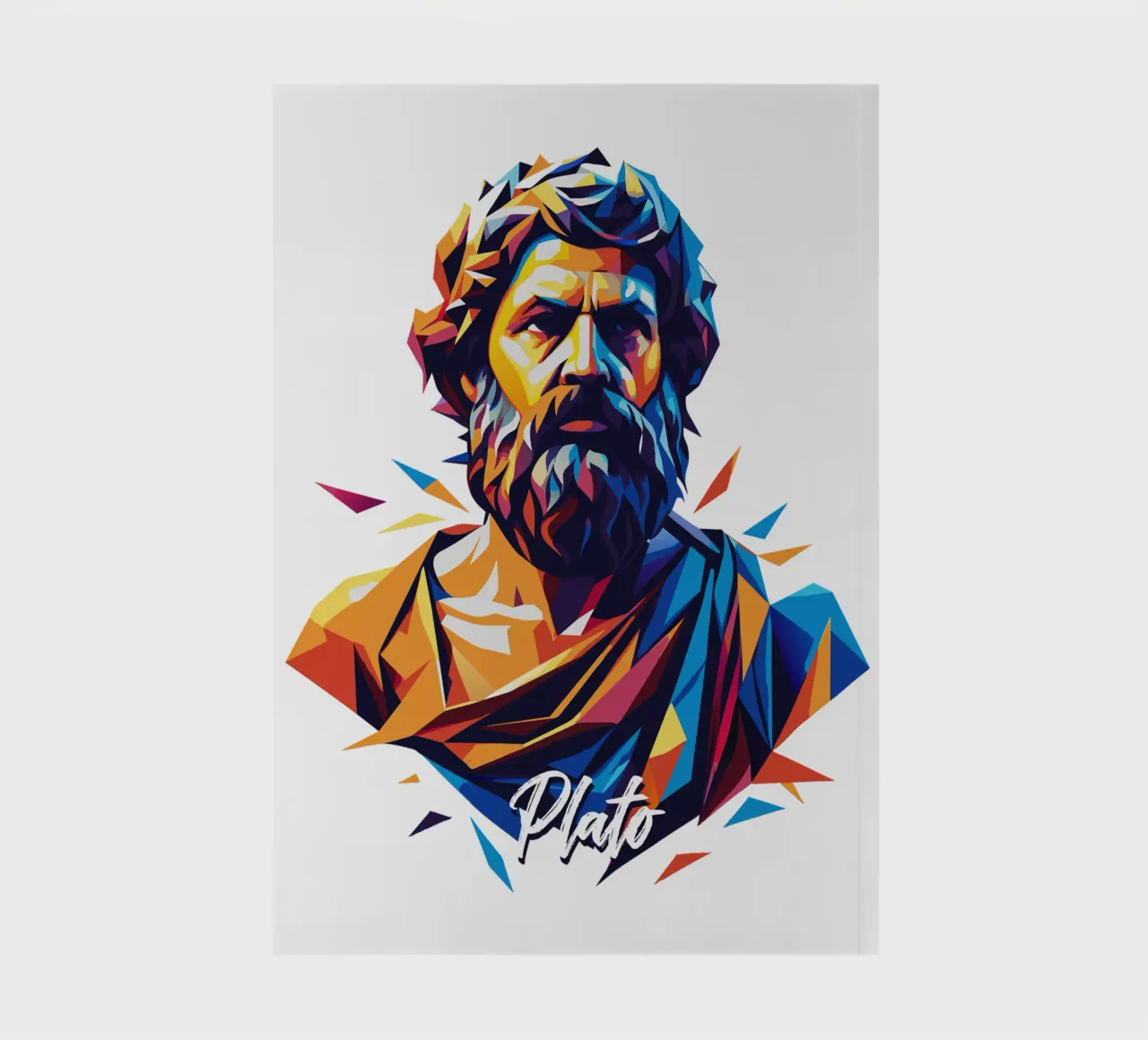 Plato WPAP Pop Art notebook by vectorartnesia