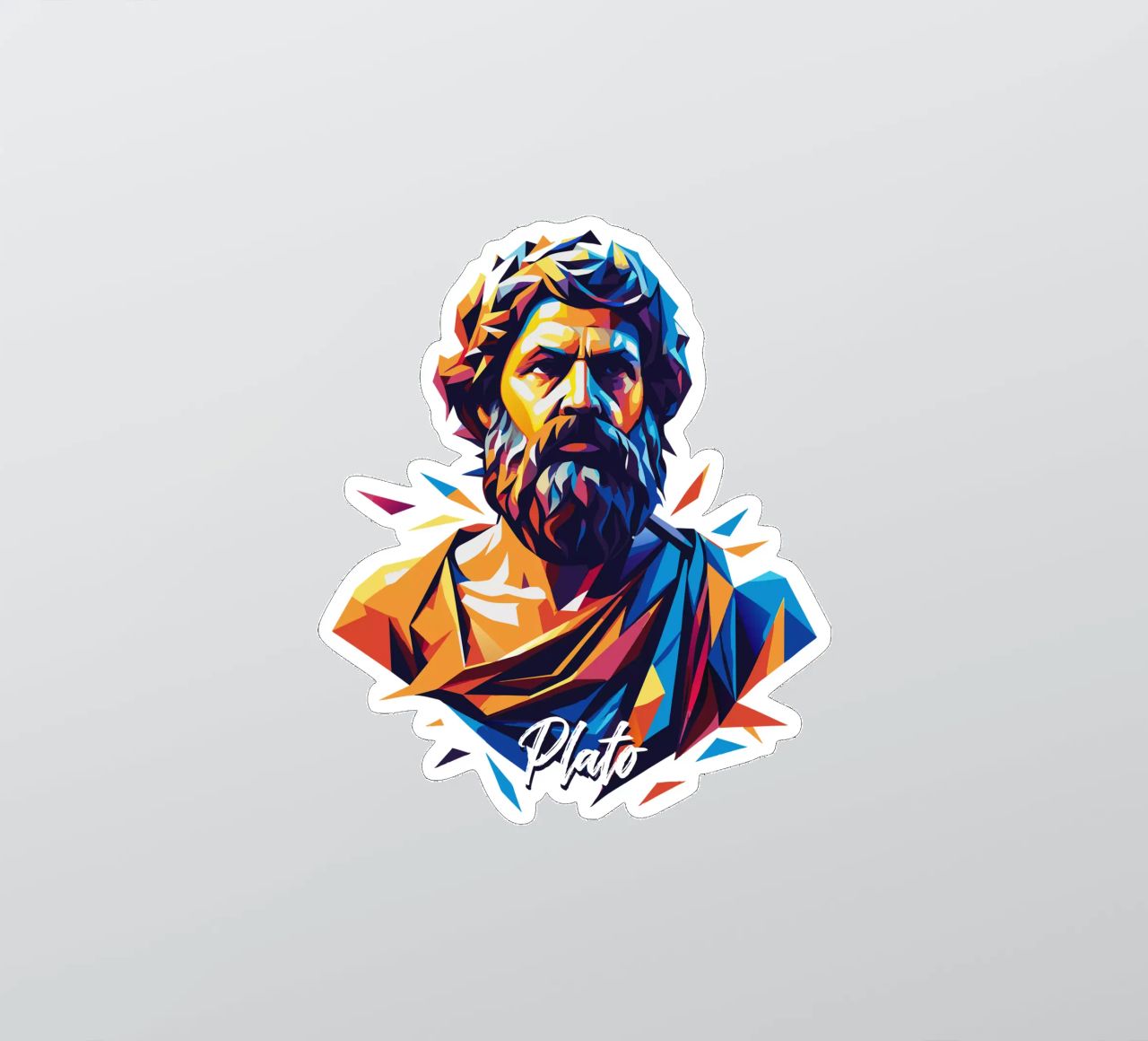 Plato WPAP Pop Art pegatina de vectorartnesia