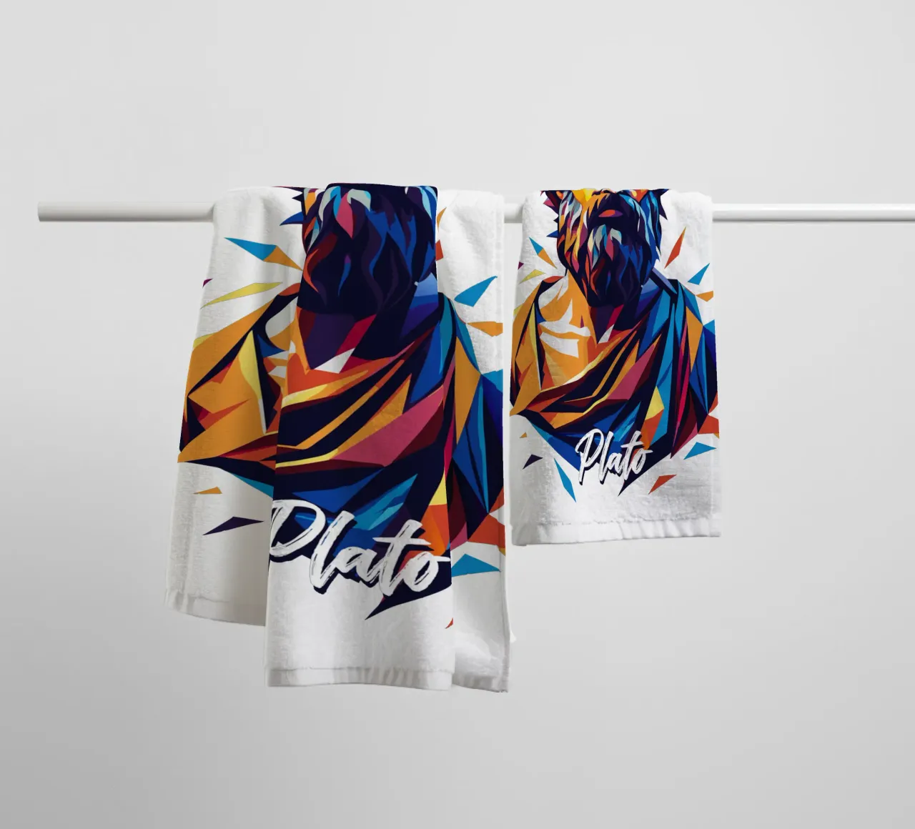 Plato WPAP Pop Art asciugamano da bagno da vectorartnesia