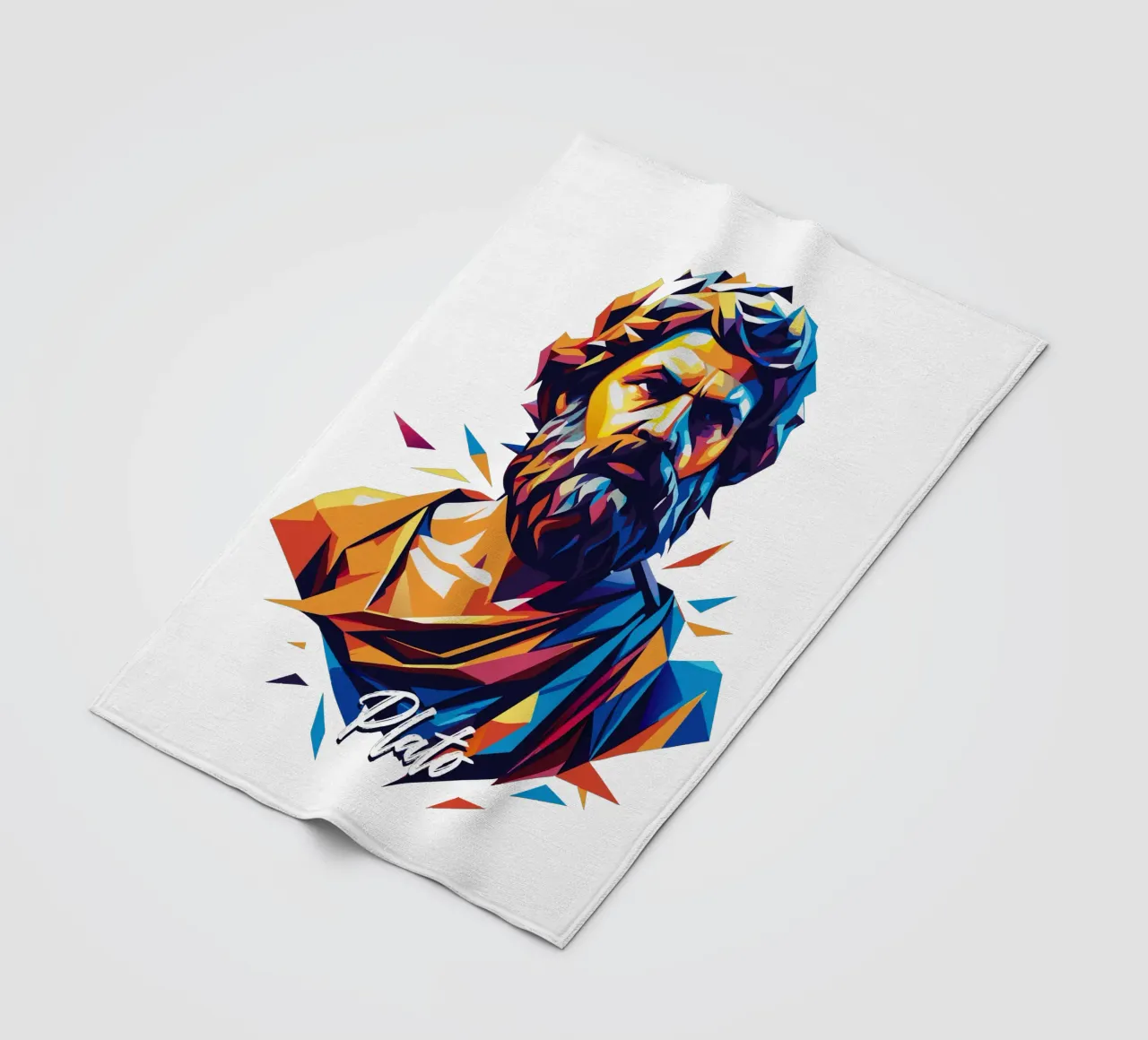 Plato WPAP Pop Art coperta in pile da vectorartnesia