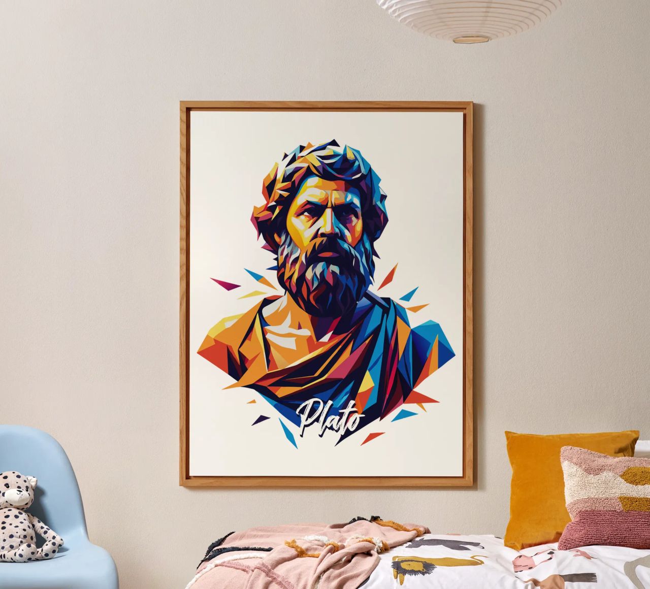 Plato WPAP Pop Art aluminio dibond de vectorartnesia