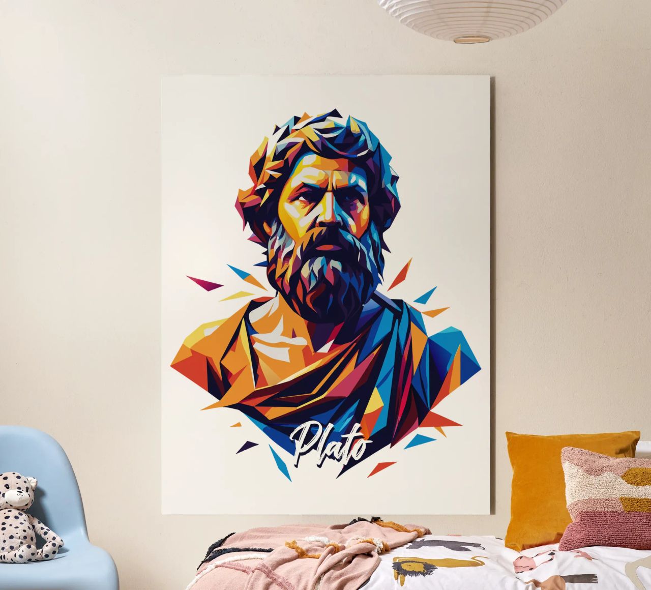 Plato WPAP Pop Art aluminio dibond de vectorartnesia