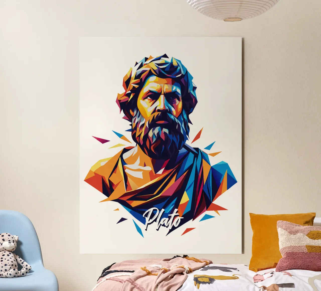 Plato WPAP Pop Art alluminio dibond da vectorartnesia