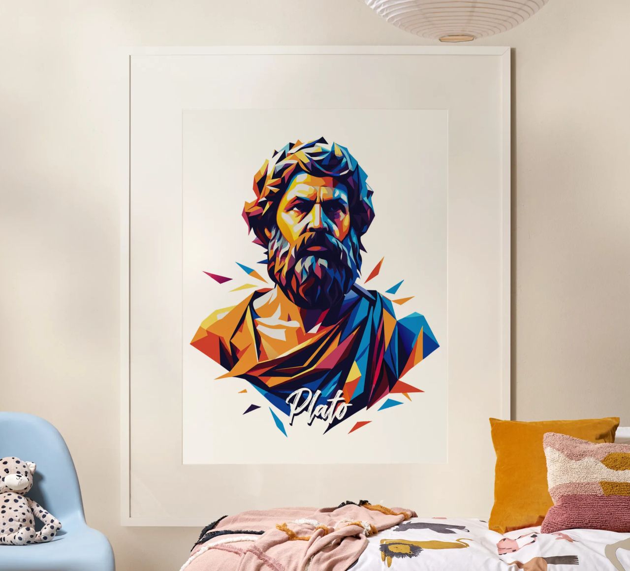 Plato WPAP Pop Art poster de vectorartnesia