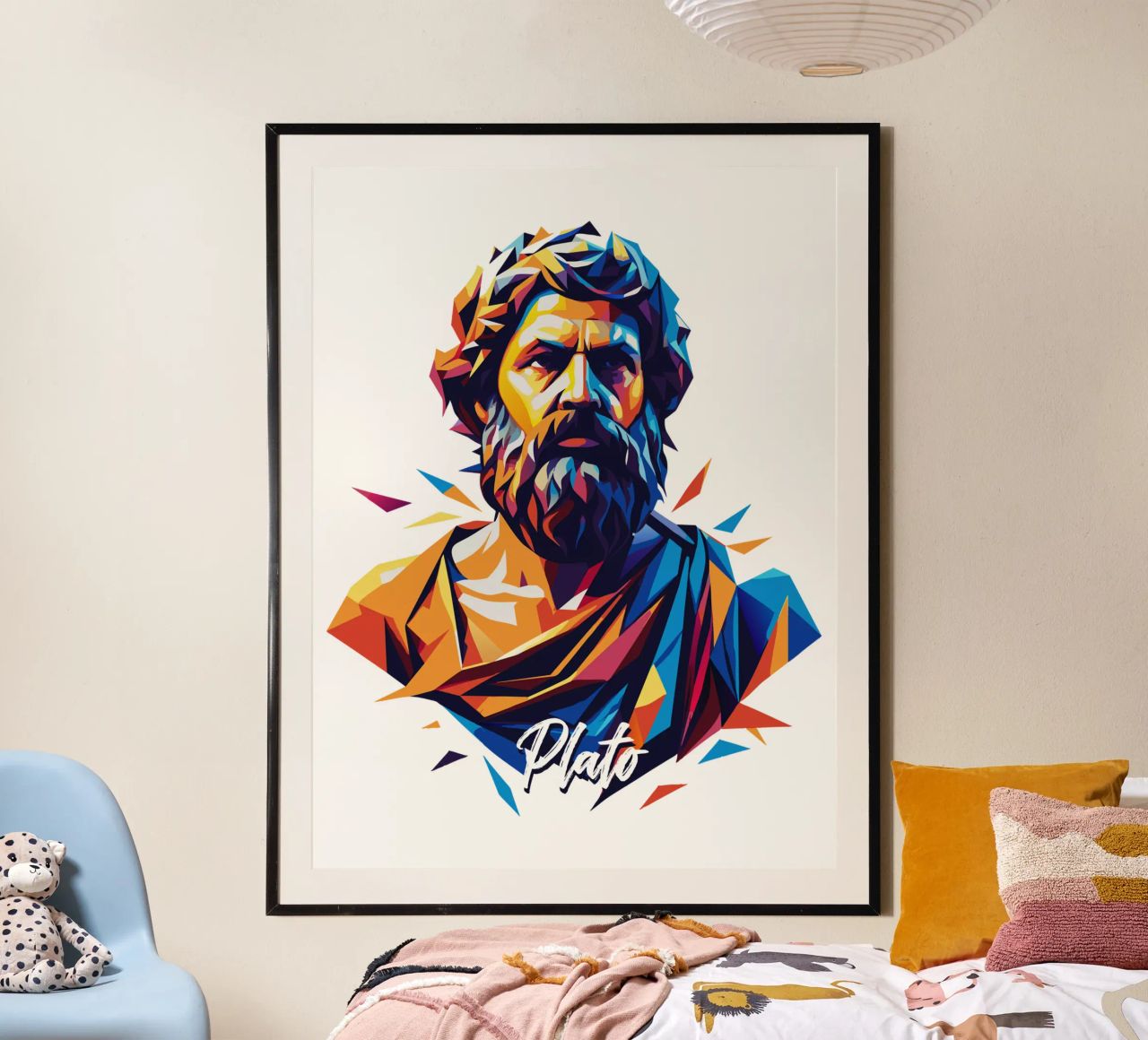 Plato WPAP Pop Art poster de vectorartnesia