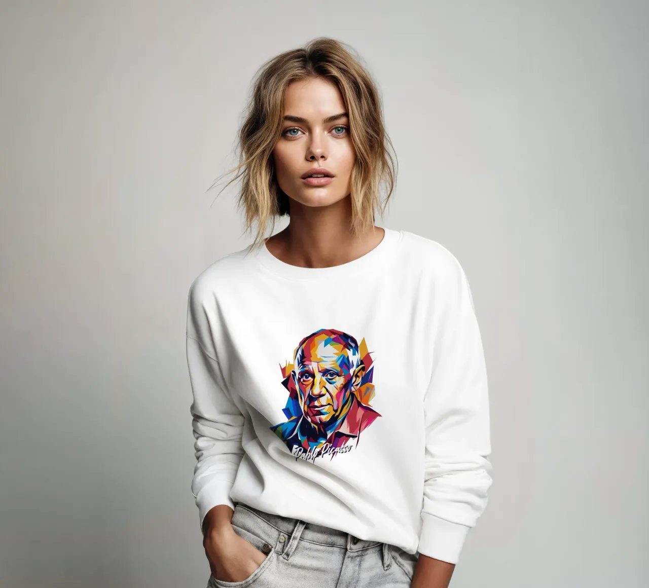 Pablo Picasso In WPAP Pop Art sweatshirt by vectorartnesia